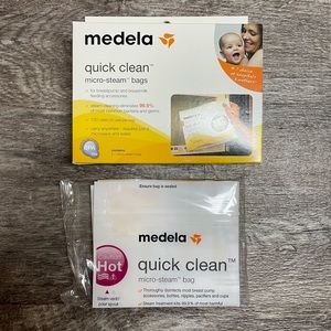NIB Medela Quick Clean Bags (5 count box) + 1 additional package